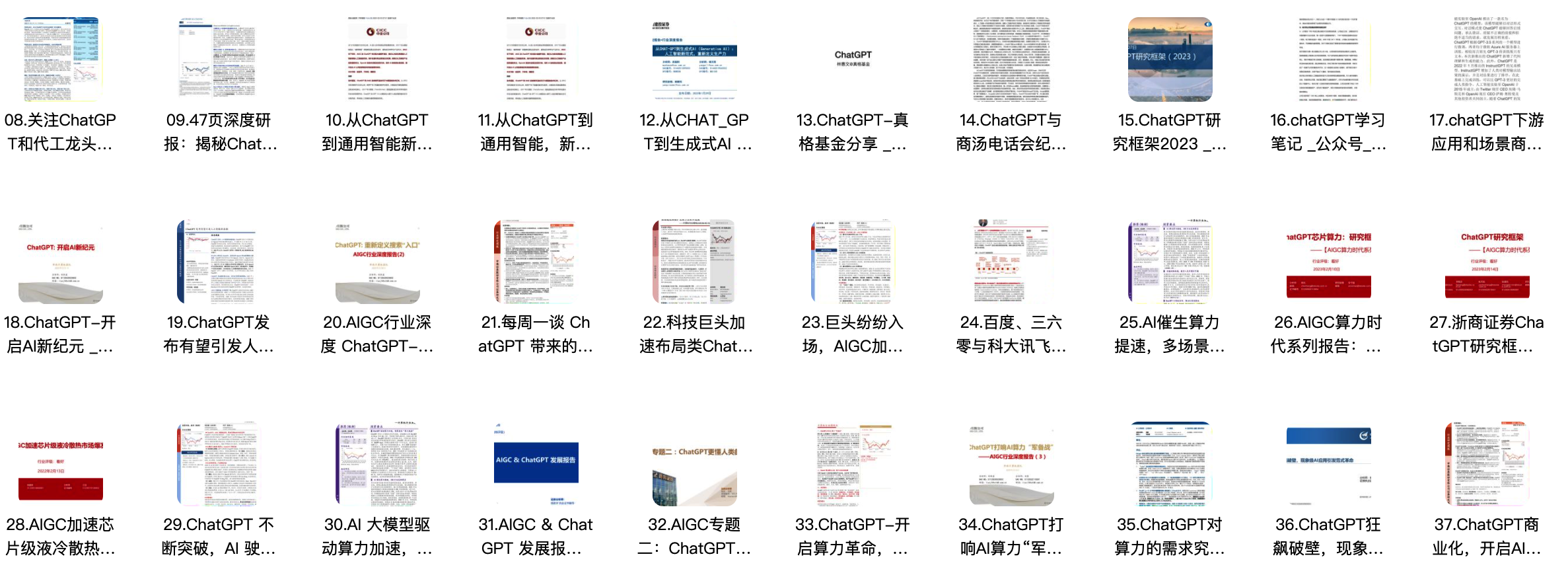 40份ChatGPT最新研报和资料分享（PDF版）